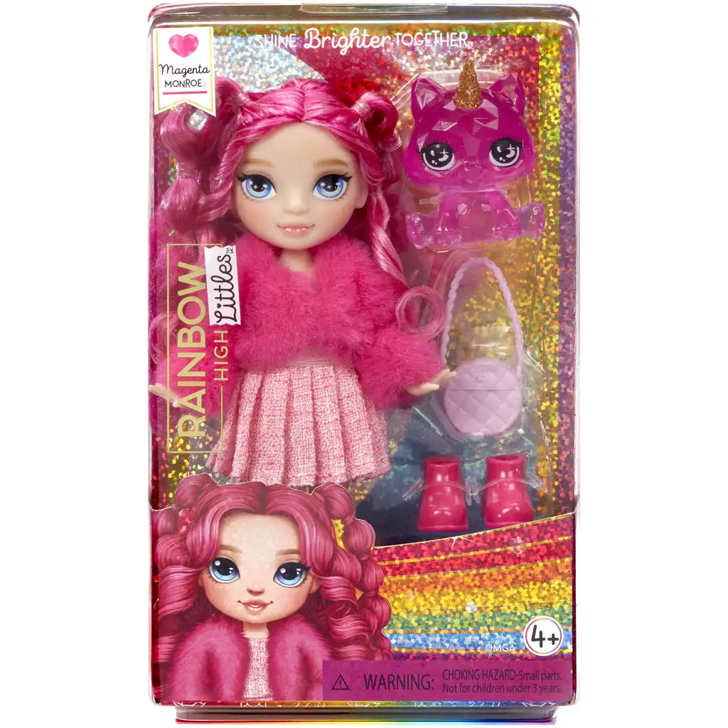 Rainbow High: Магента малка сестра кукла с аксесоари изображение 1