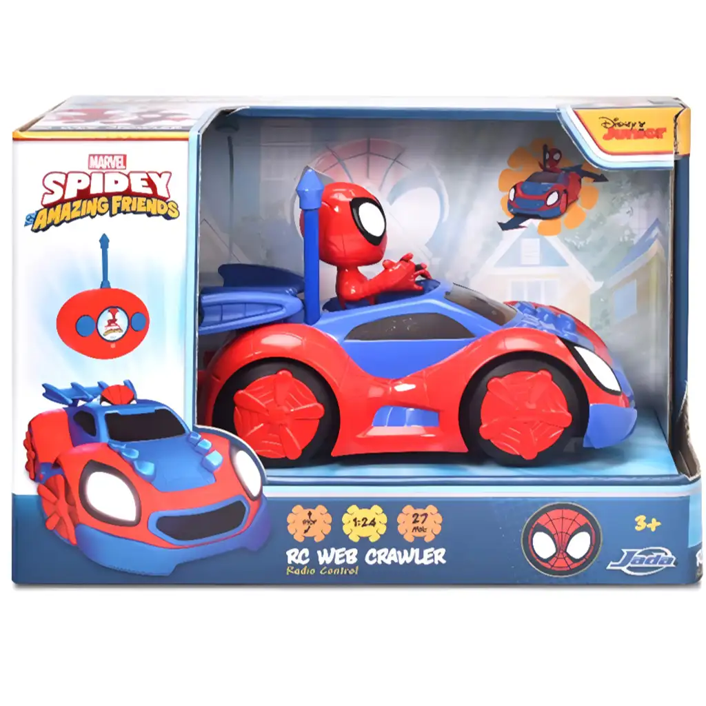 RC Спайдърмен дистанционно управление кола 17см - Jada Toys изображение 1