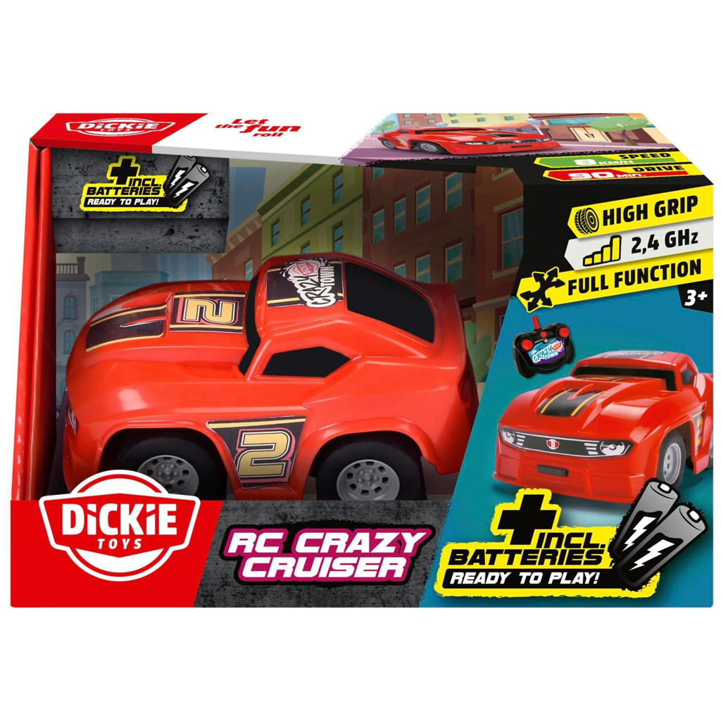 RC Crazy Cruiser дистанционно управление състезателен автомобил 2,4 GHz – червен - Dickie Toys изображение 1