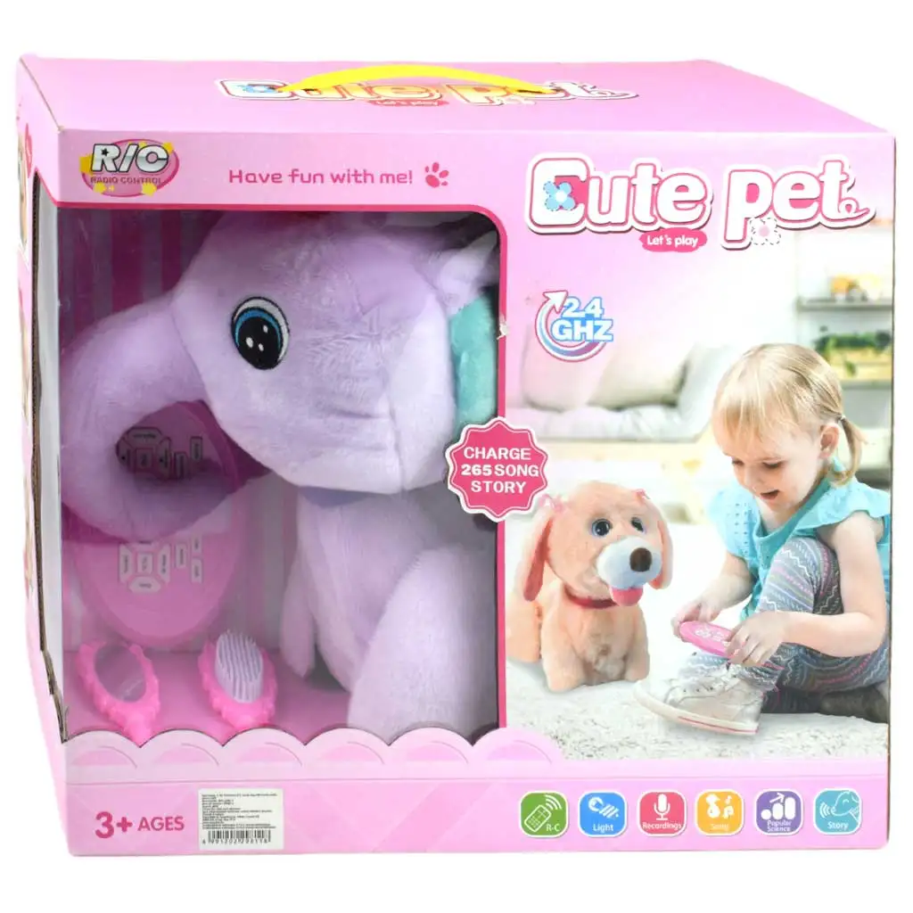 RC Cute Pet: Дистанционно управляем интерактивен плюшен слон с аксесоари 2.4GHz 40cm изображение 1