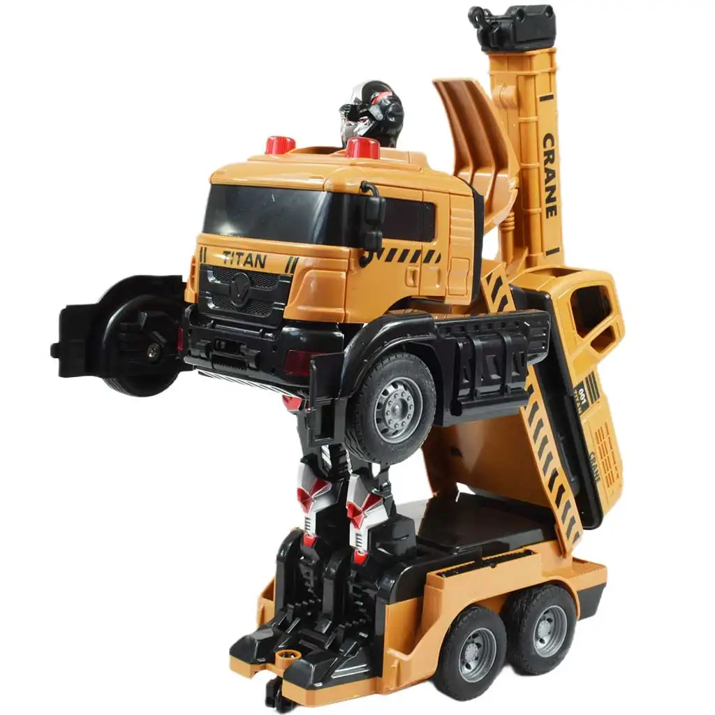 RC Дистанционно управление Autobot Titan робот трансформиращ се кран автомобил 27MHz 26cm изображение 4