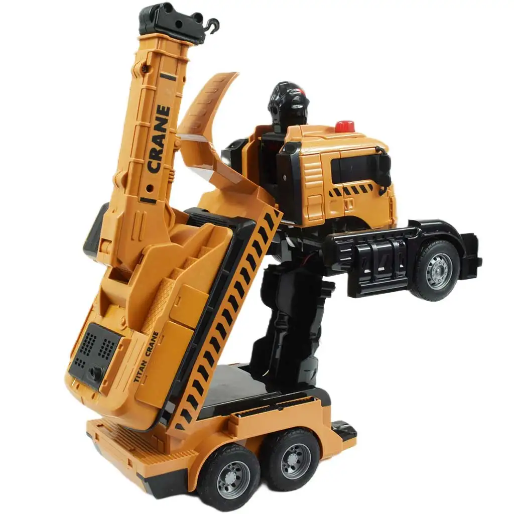 RC Дистанционно управление Autobot Titan робот трансформиращ се кран автомобил 27MHz 26cm изображение 5