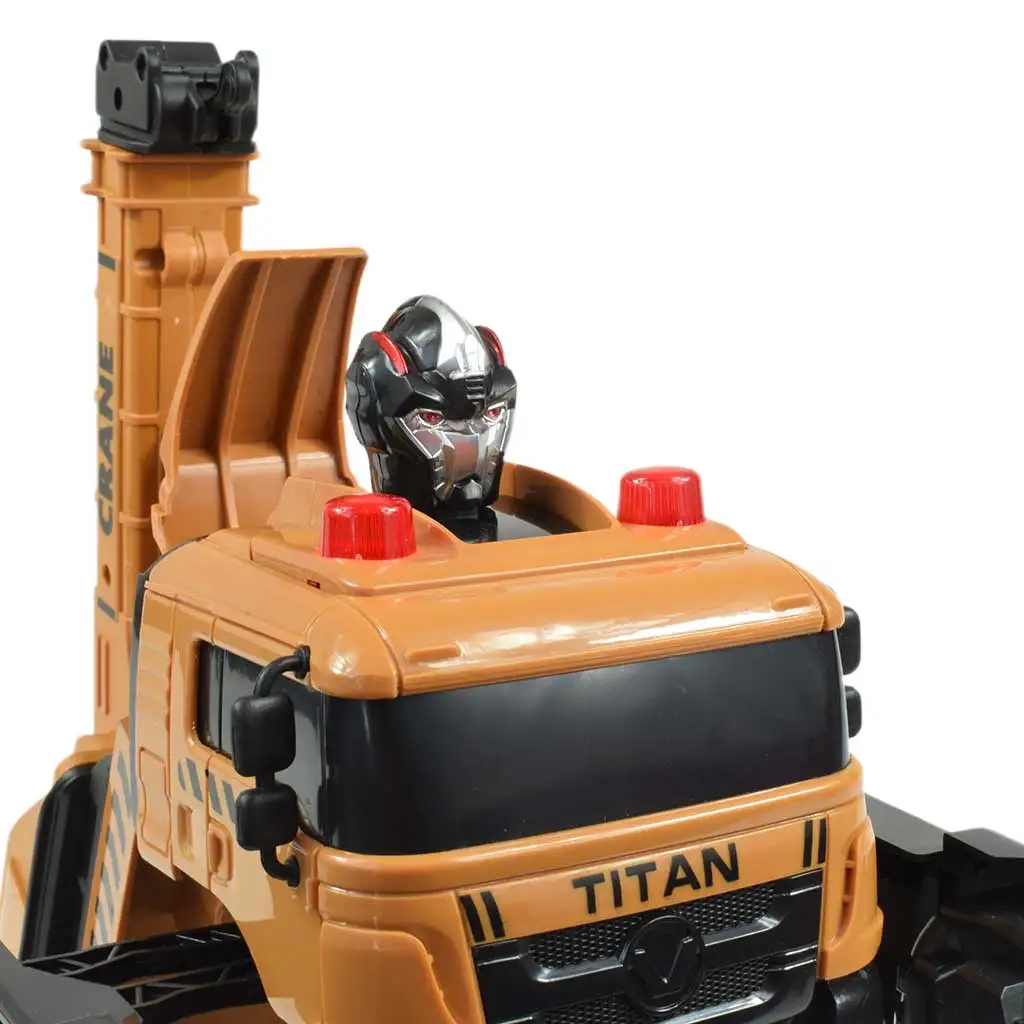 RC Дистанционно управление Autobot Titan робот трансформиращ се кран автомобил 27MHz 26cm изображение 6