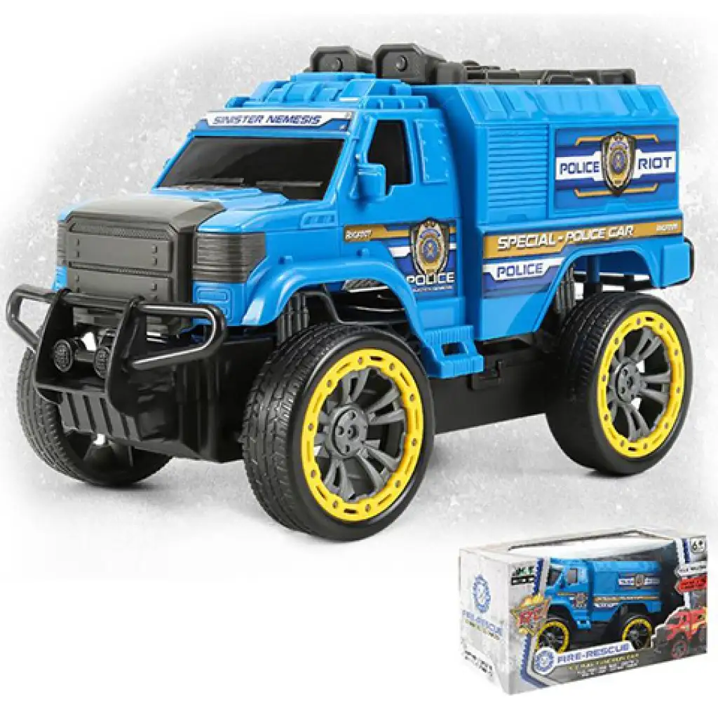 RC Дистанционно управление Off-Road полицейски автомобил с 4 различни функции изображение 1