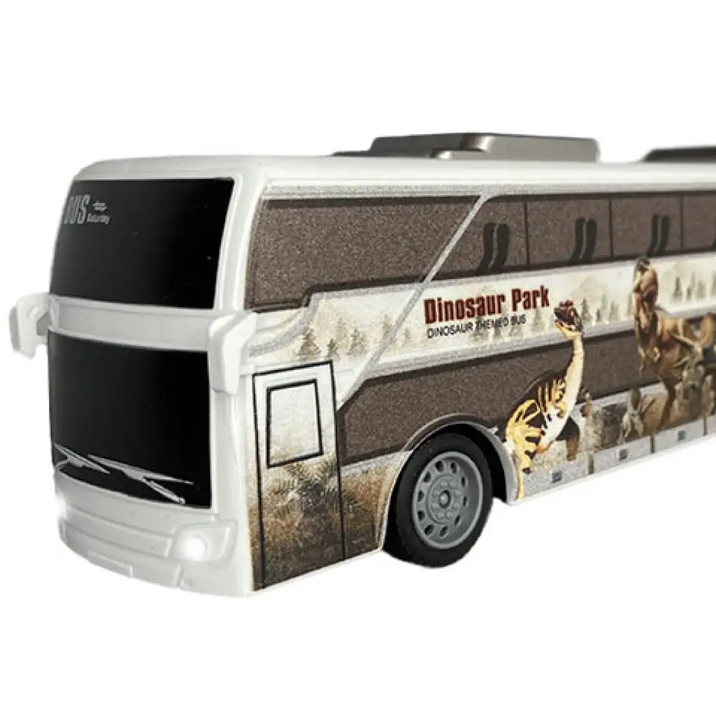 RC Дистанционно управляем автобус Jurassic City с осветление 27MHz в мащаб 1/32 25cm изображение 2