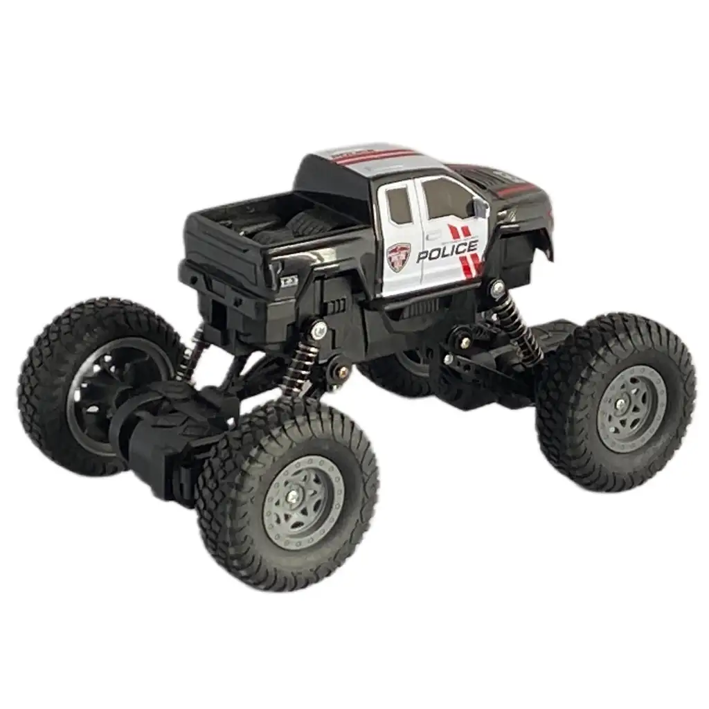 RC дистанционно управляван 4WD полицейски планински автомобил 1/18 мащаб 21 см изображение 3