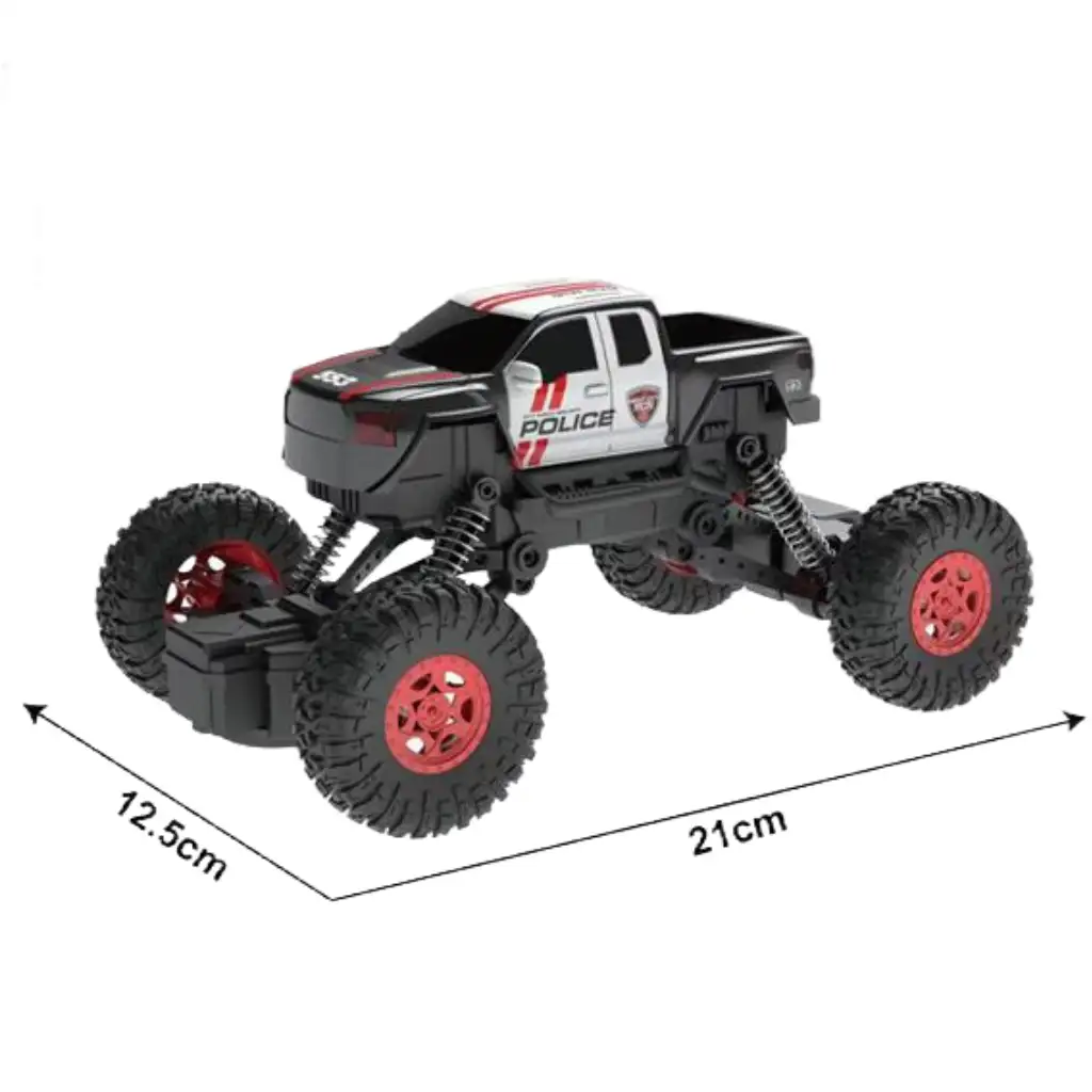 RC дистанционно управляван 4WD полицейски планински автомобил 1/18 мащаб 21 см изображение 4