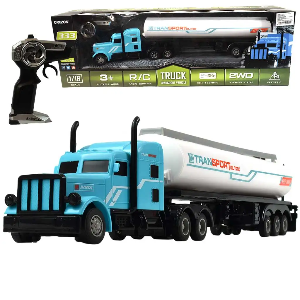 RC Камион с дистанционно управление с ремарке 1/32 2.4GHz 50см изображение 1