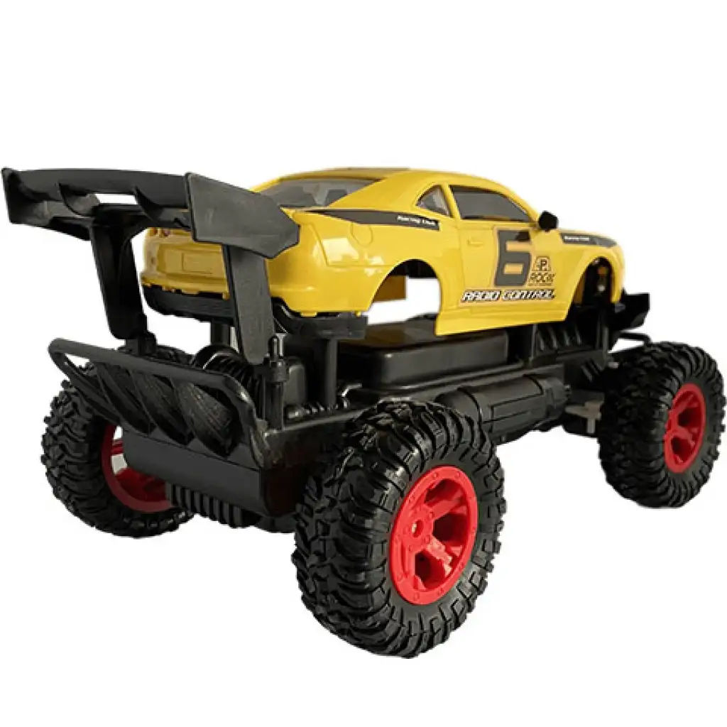RC Off-Road дистанционно жълто Camaro с светлина 27 MHz 29см 1/14 мащаб изображение 2