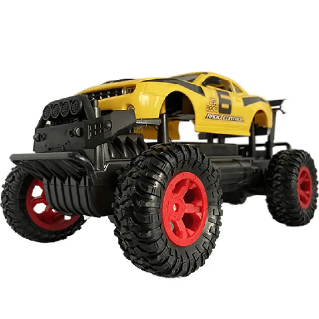 RC Off-Road дистанционно жълто Camaro с светлина 27 MHz 29см 1/14 мащаб изображение 5