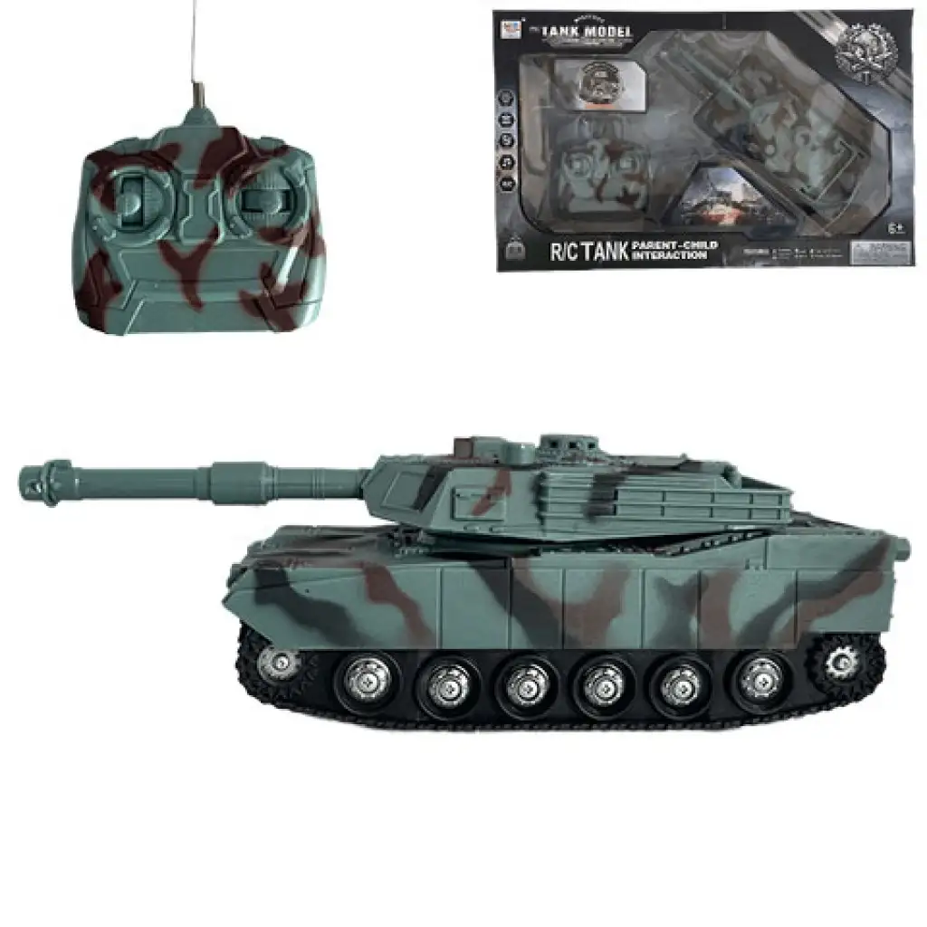 RC Радиоуправляем танк M1 Abrams с камуфляжным рисунком и звуком 1/32 мащаб 23см изображение 1