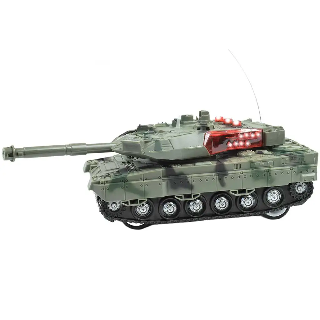 RC Радиоуправляем танк M1 Abrams с светом и звуковыми эффектами 1/32 мащаб 22см изображение 3