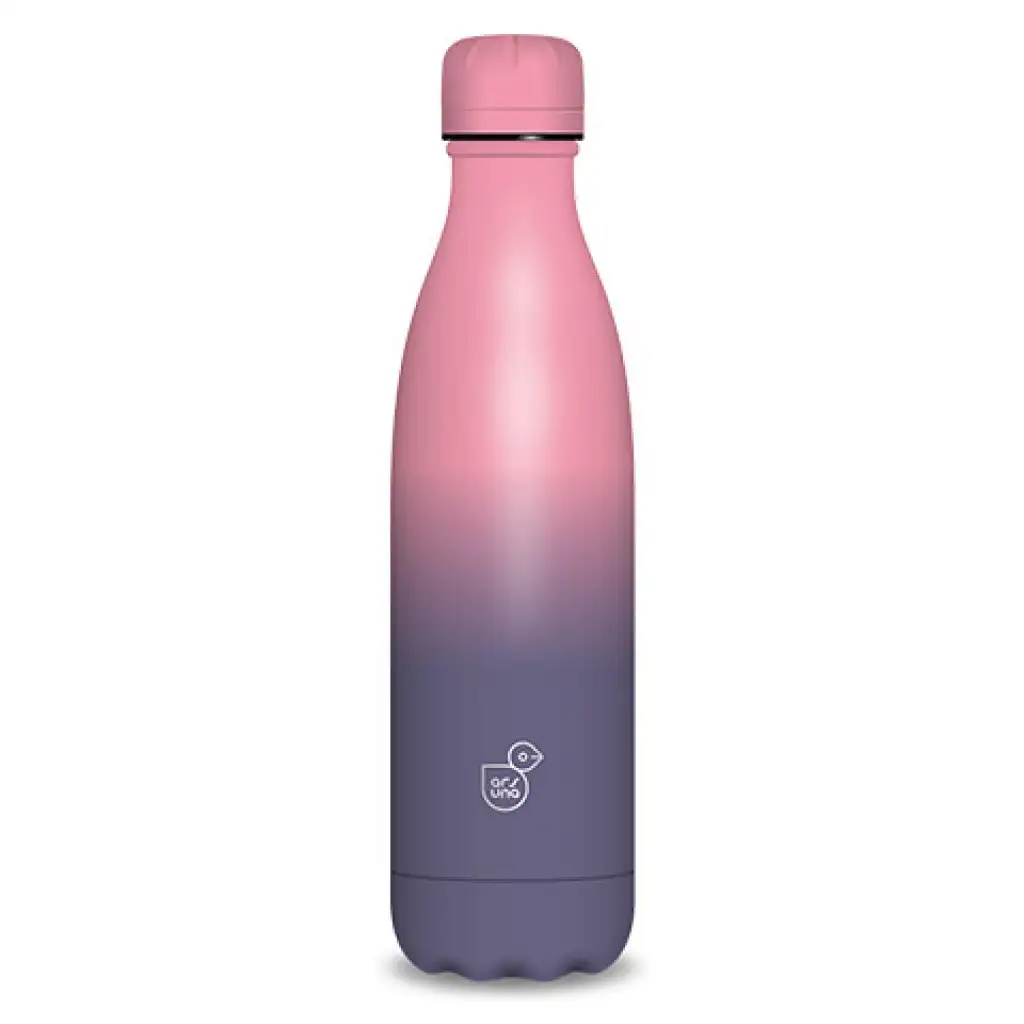 Розово-лилав двустенен метален термос 500ml изображение 1