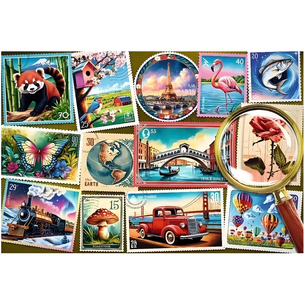 Събиране на марки Easy Piece 300 части пъзел - Trefl изображение 2