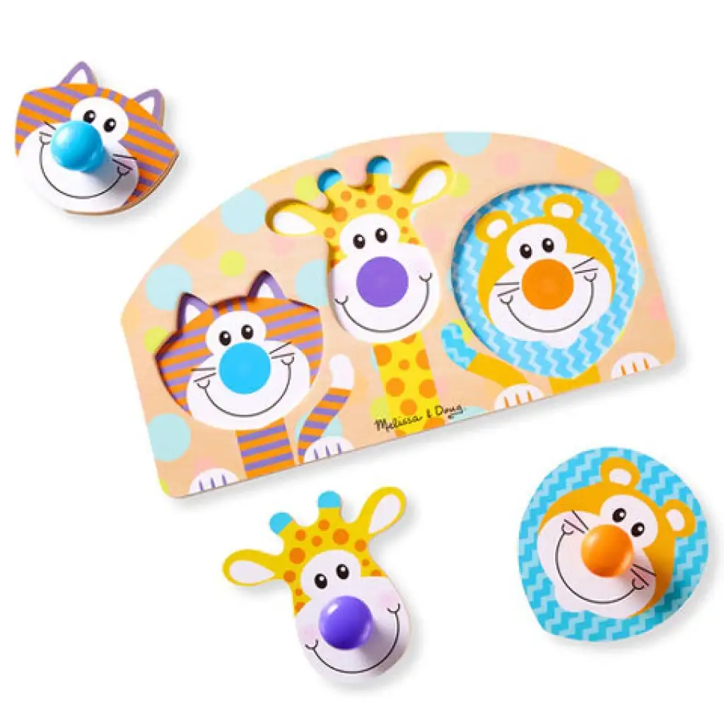 Сафари дървена пъзел с дръжка - Melissa & Doug изображение 2
