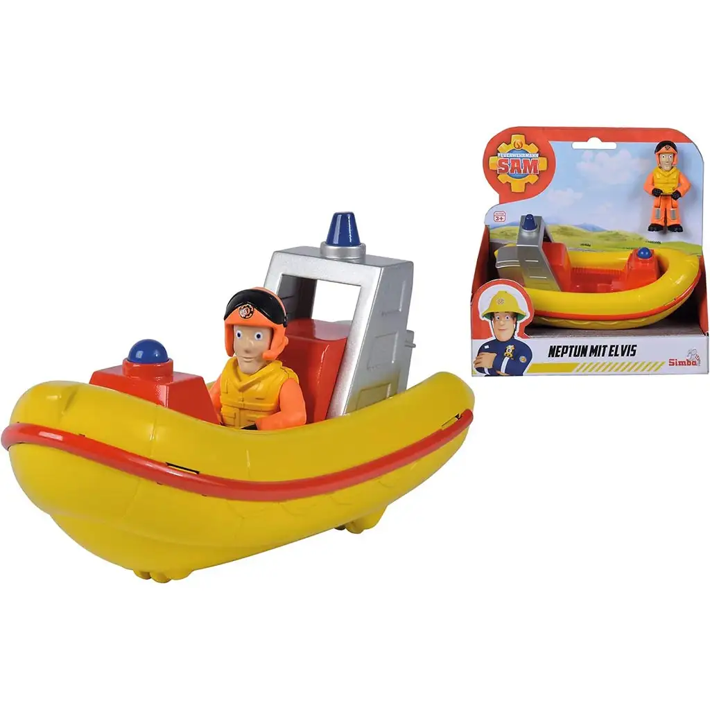 Сам пожарникът: Мини Нептун лодка с фигурка на Елвис - Simba Toys изображение 1