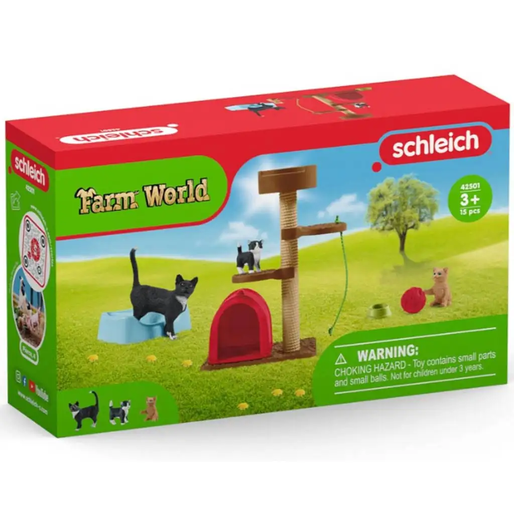 Schleich: Farm World - Игрално изживяване за сладки котенца комплект (42501) изображение 1