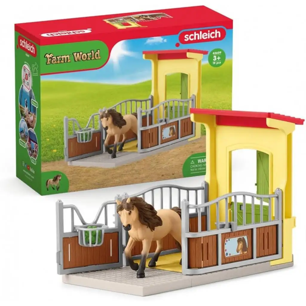 Schleich: Farm World - Кутия за пони Исландски пони жребец комплект (42609) изображение 2