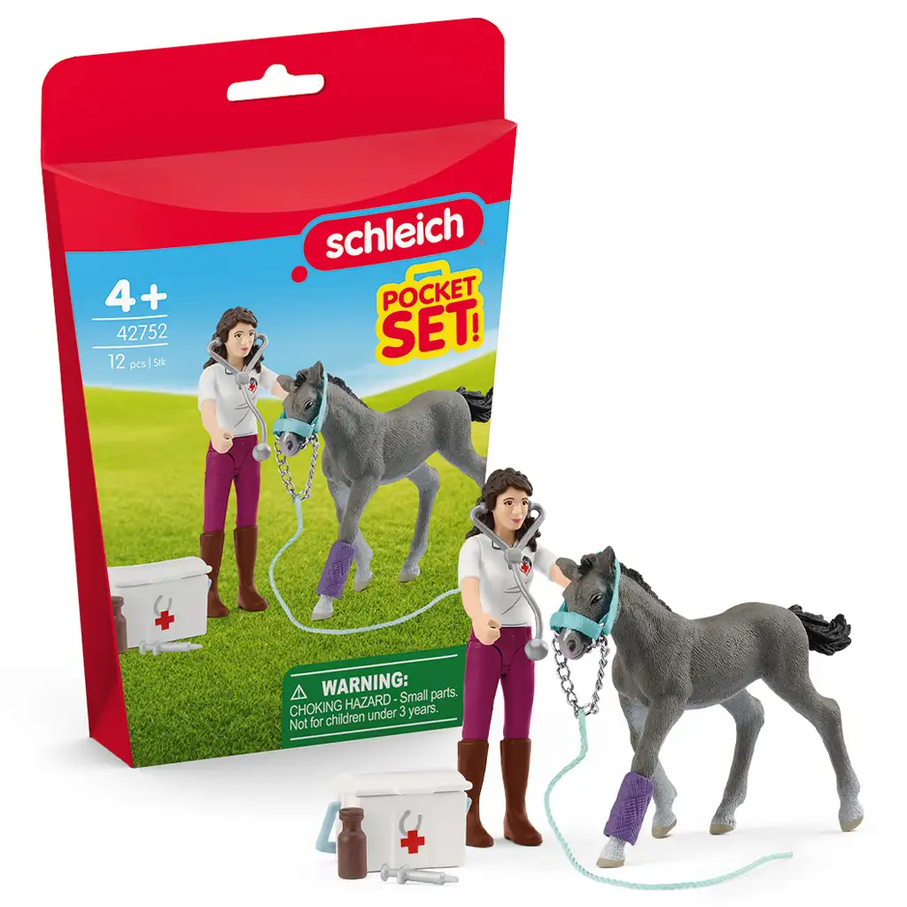 Schleich: Грижа за коня с тракенерско жребче (42752) изображение 1