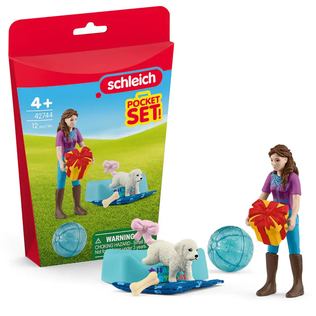 Schleich: Парти за рожден ден с Лиза и нейното кученце (42744) изображение 1