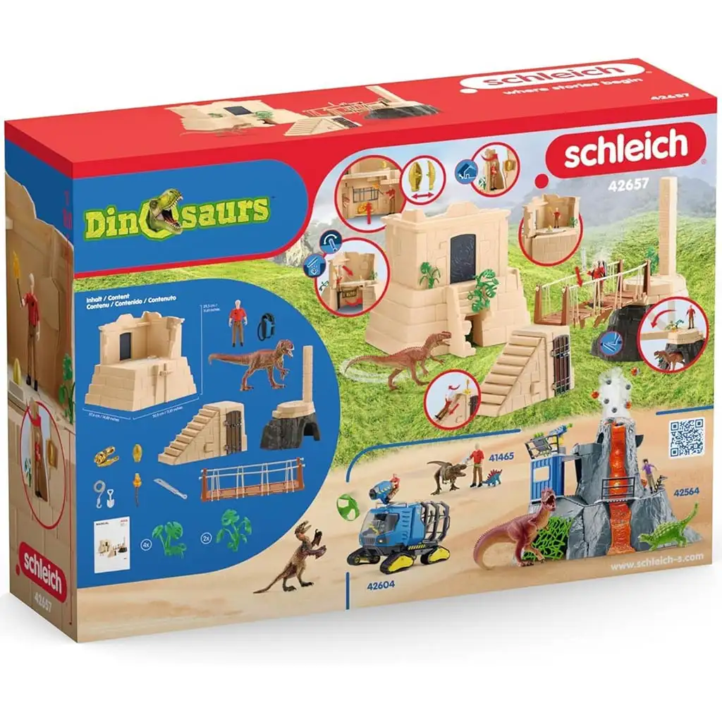 Schleich: Приключенски комплект с динозавърски храм (41657) изображение 2