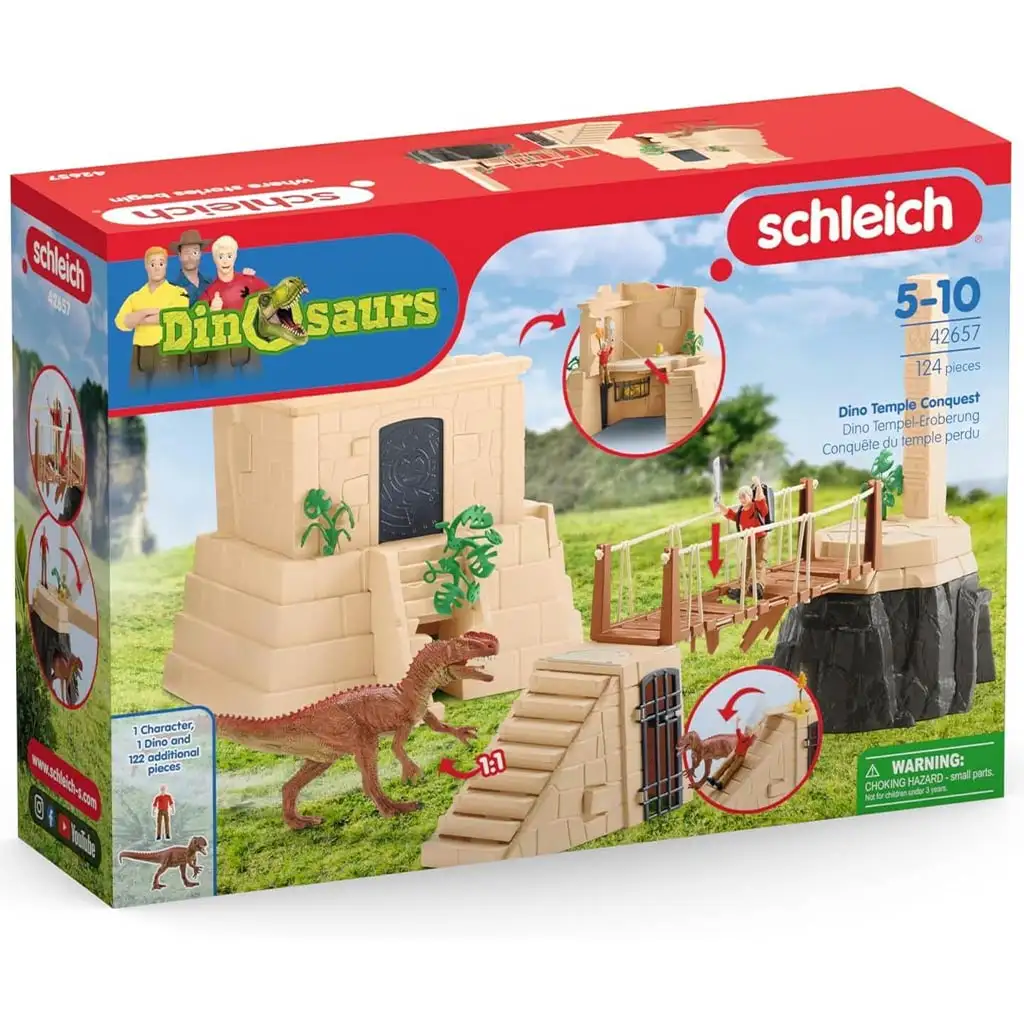 Schleich: Приключенски комплект с динозавърски храм (41657) изображение 1