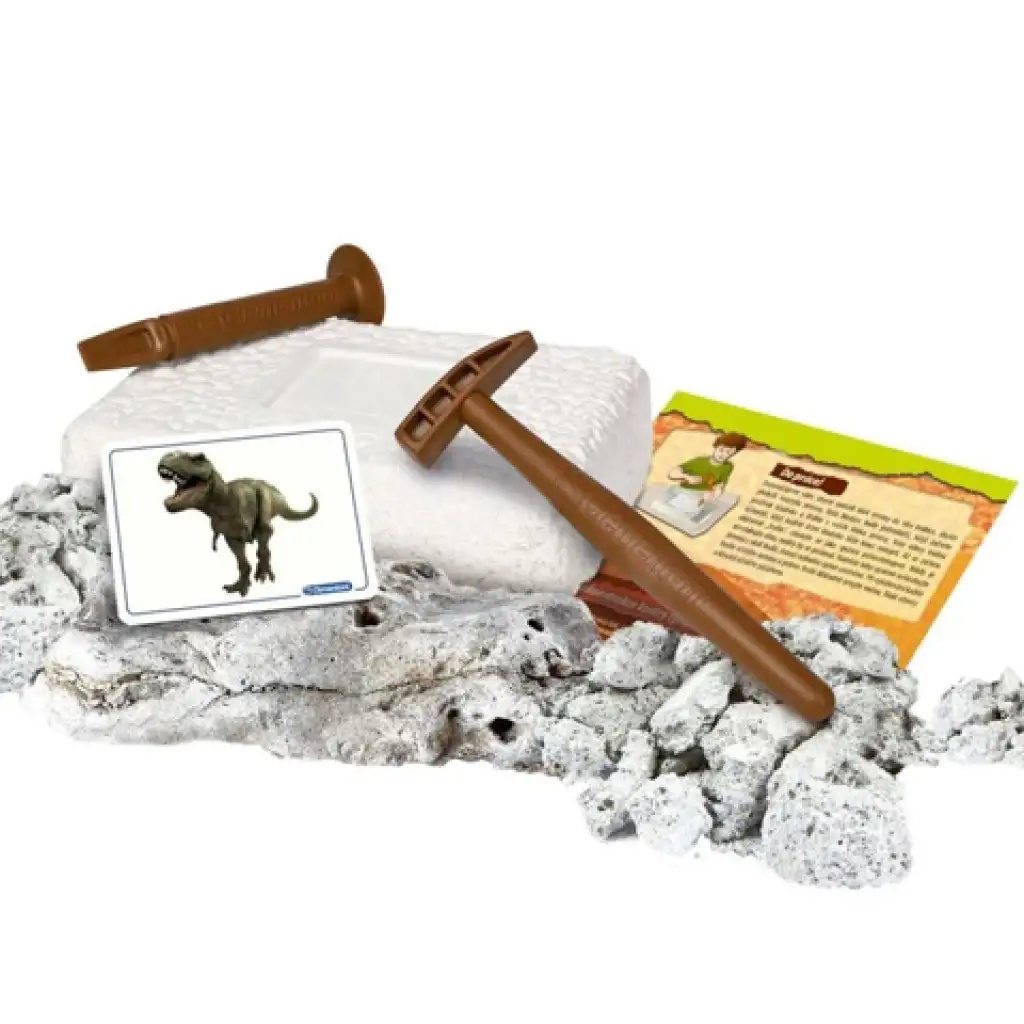 Science&Play: Archeofun Светещ Т-Рекс и Трицератопс археологически комплект - Clementoni изображение 2