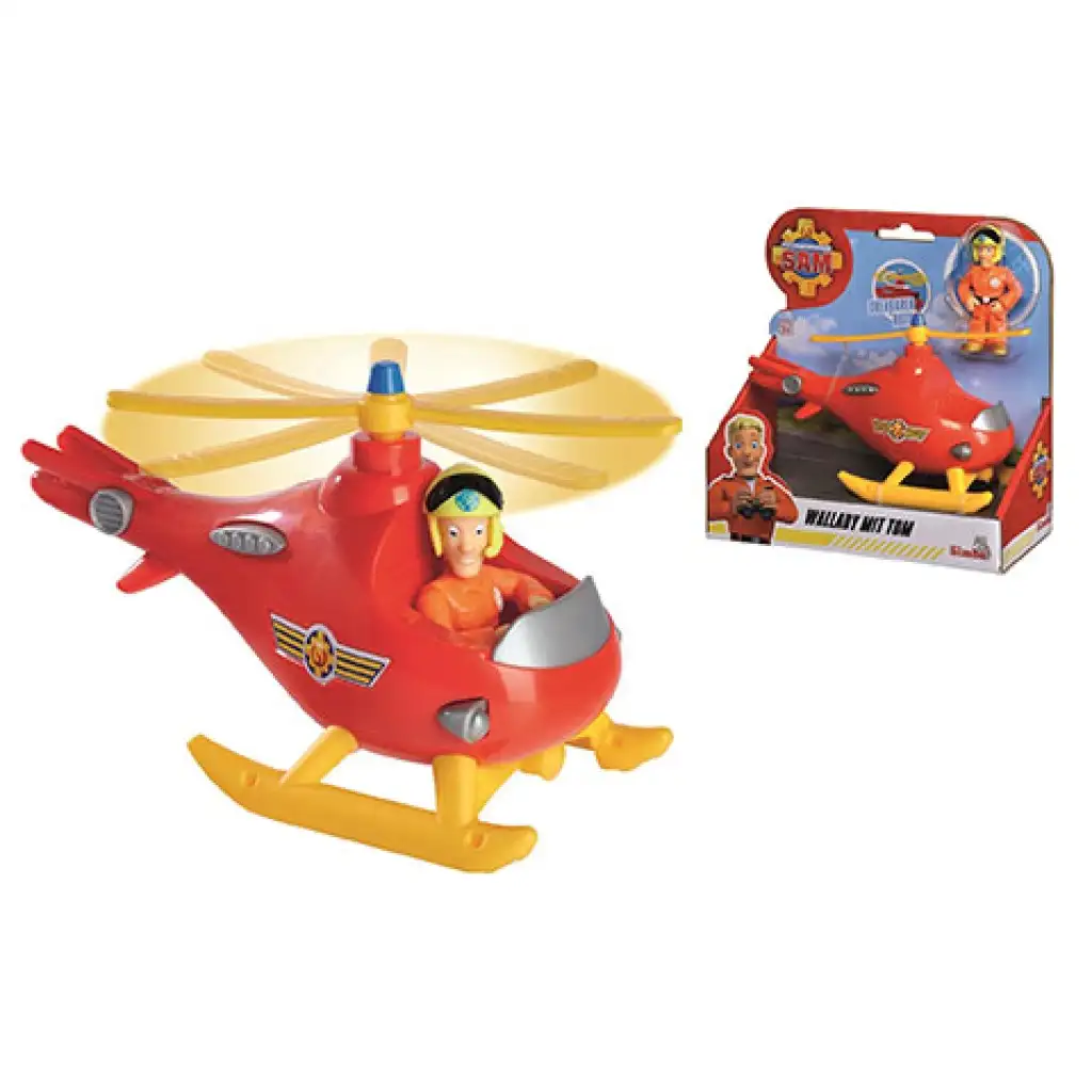 Сем пожарникът: Хеликоптер Уолаби с фигура на Том - Simba Toys изображение 2