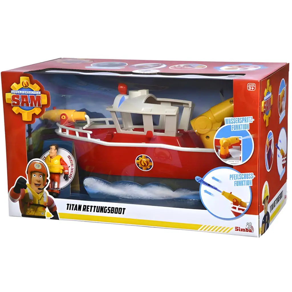Сем пожарникът: Титан пожарникарска лодка - Simba Toys изображение 3