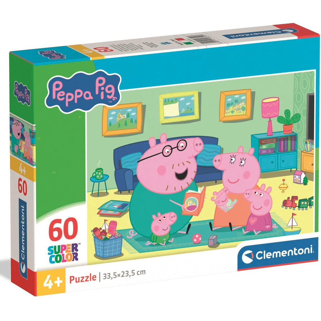 Семейни забавления с Пепа Пиг 60 части Supercolor пъзел - Clementoni изображение 1