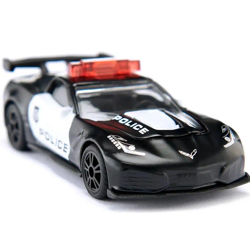 SIKU Chevrolet Corvette ZR1 Police малка кола 1/64 изображение 2