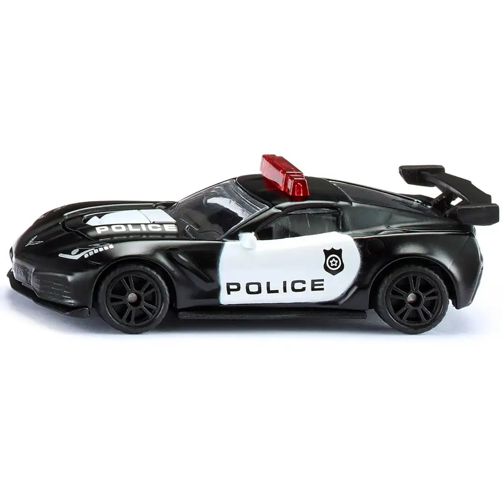 SIKU Chevrolet Corvette ZR1 Police малка кола 1/64 изображение 1