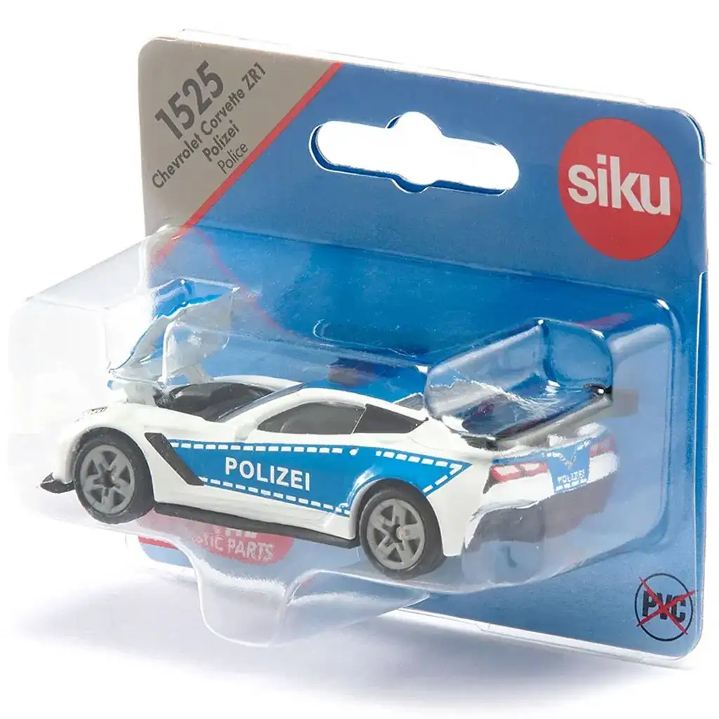 SIKU Chevrolet Corvette ZR1 полицейска количка 1/64 изображение 5