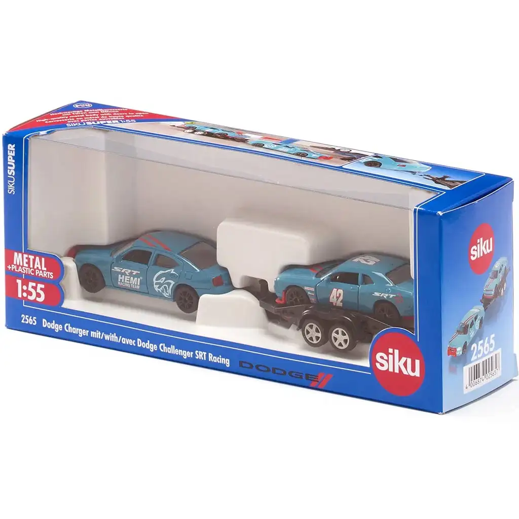 SIKU Dodge Charger + Dodge Challenger SRT Racing количка комплект от две части 1/55 изображение 5