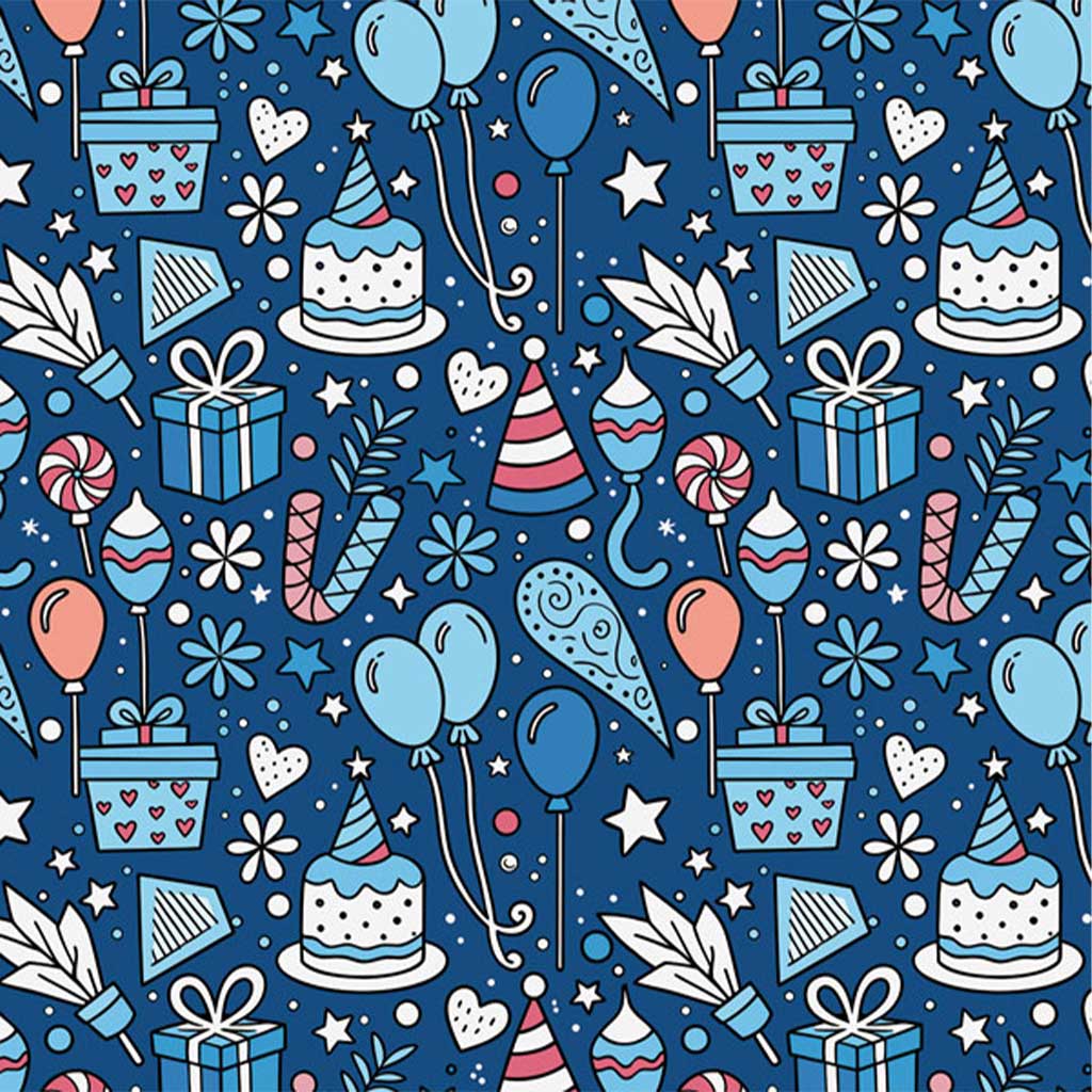 Син подаръчен хартия с мотиви 100x70cm изображение 1