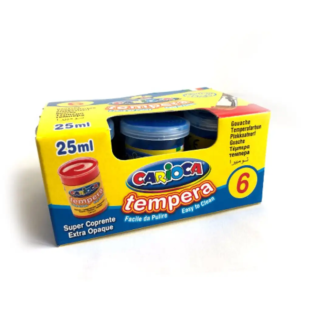 Синя темпера в кутийка 6x35 гр - Carioca изображение 2