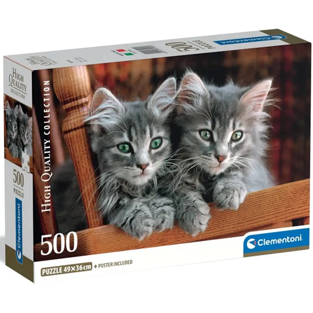 Сиви котенца 500бр. HQC компактен пъзел - Clementoni изображение 1