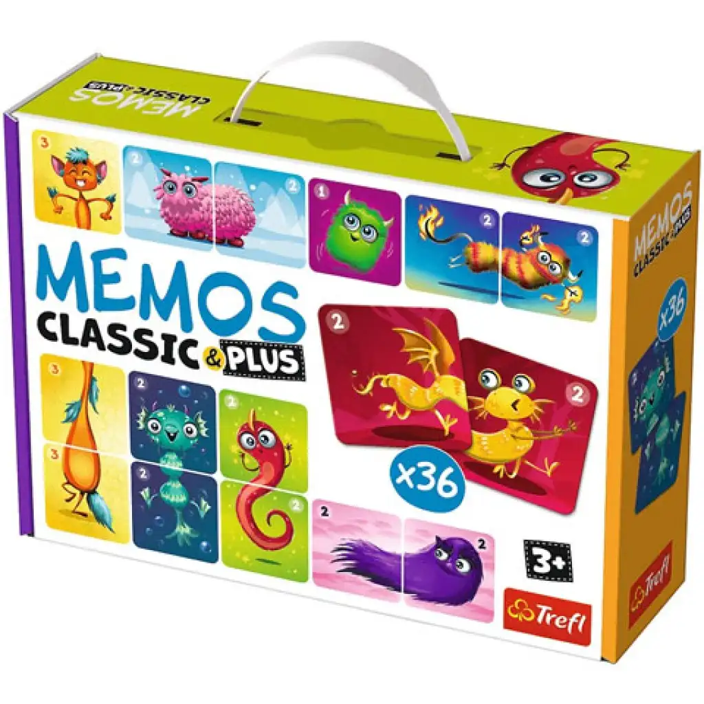 Сладки чудовища Classic & Plus мемори игра 36бр - Trefl изображение 1