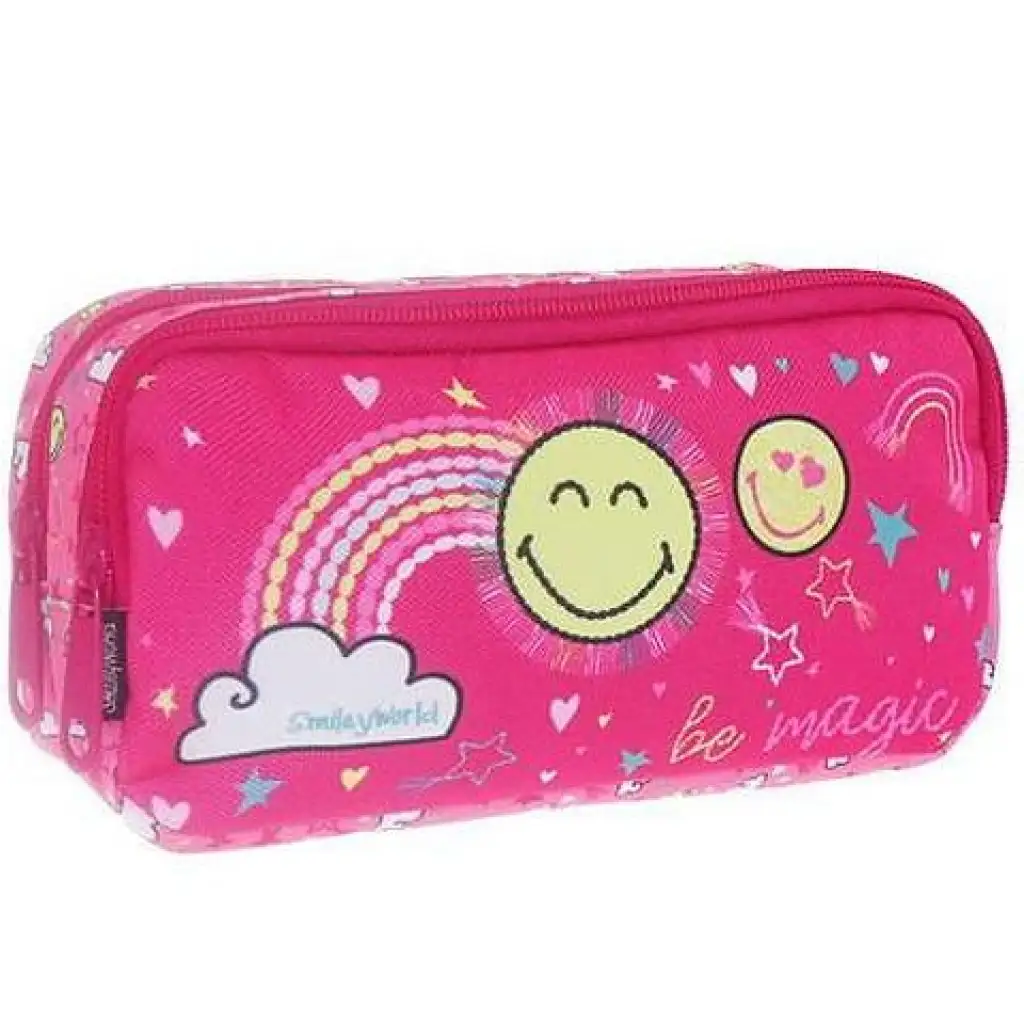 Smiley World: Розова овална двукамерна несесер 20x6x9cm изображение 1