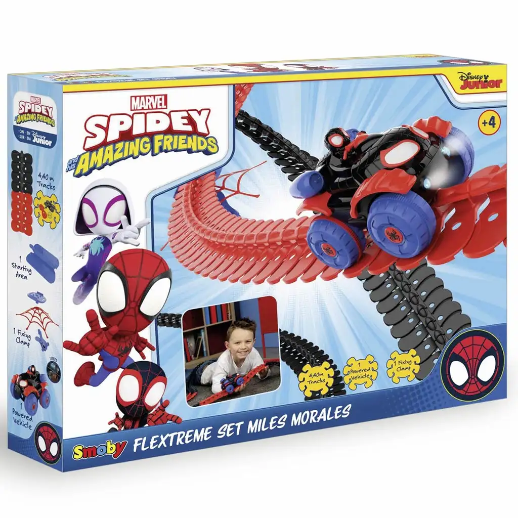 Smoby Spidey FleXtreme Miles Morales състезателна писта комплект - Simba Toys изображение 1