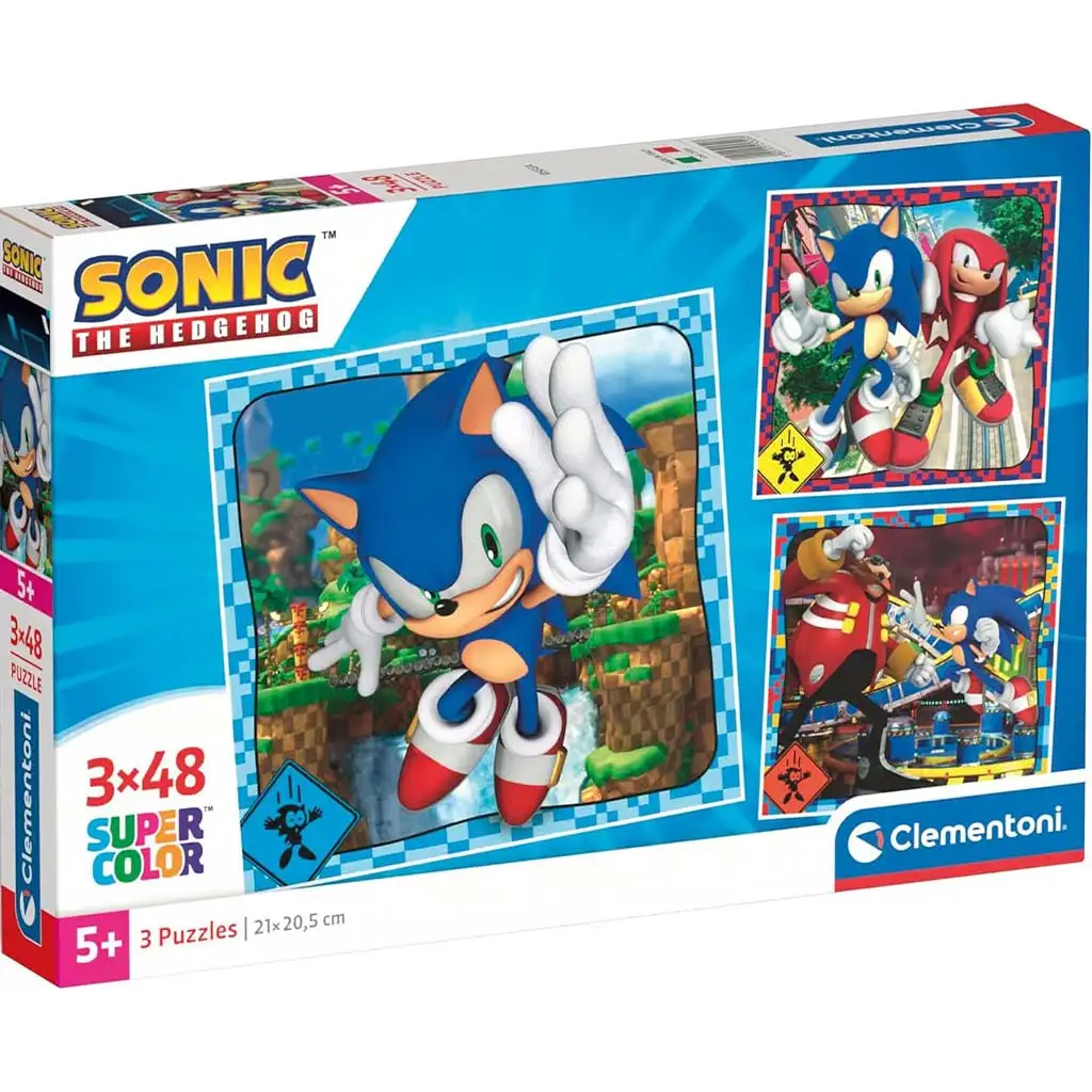 Sonic 3x48бр. Supercolor пъзел - Clementoni изображение 1