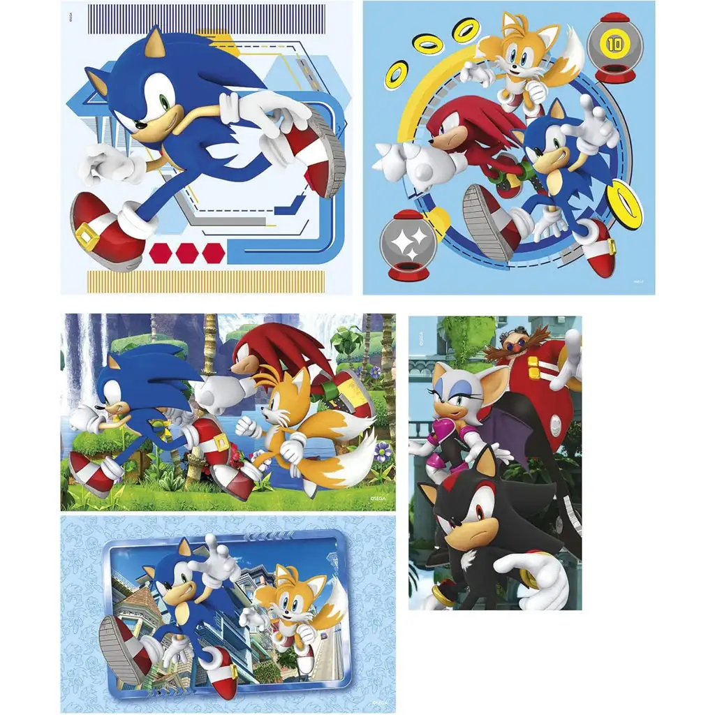 Sonic катеричката 10 в 1 суперцветен пъзел - Clementoni изображение 3
