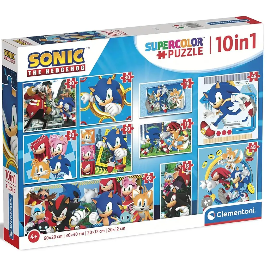 Sonic катеричката 10 в 1 суперцветен пъзел - Clementoni изображение 1