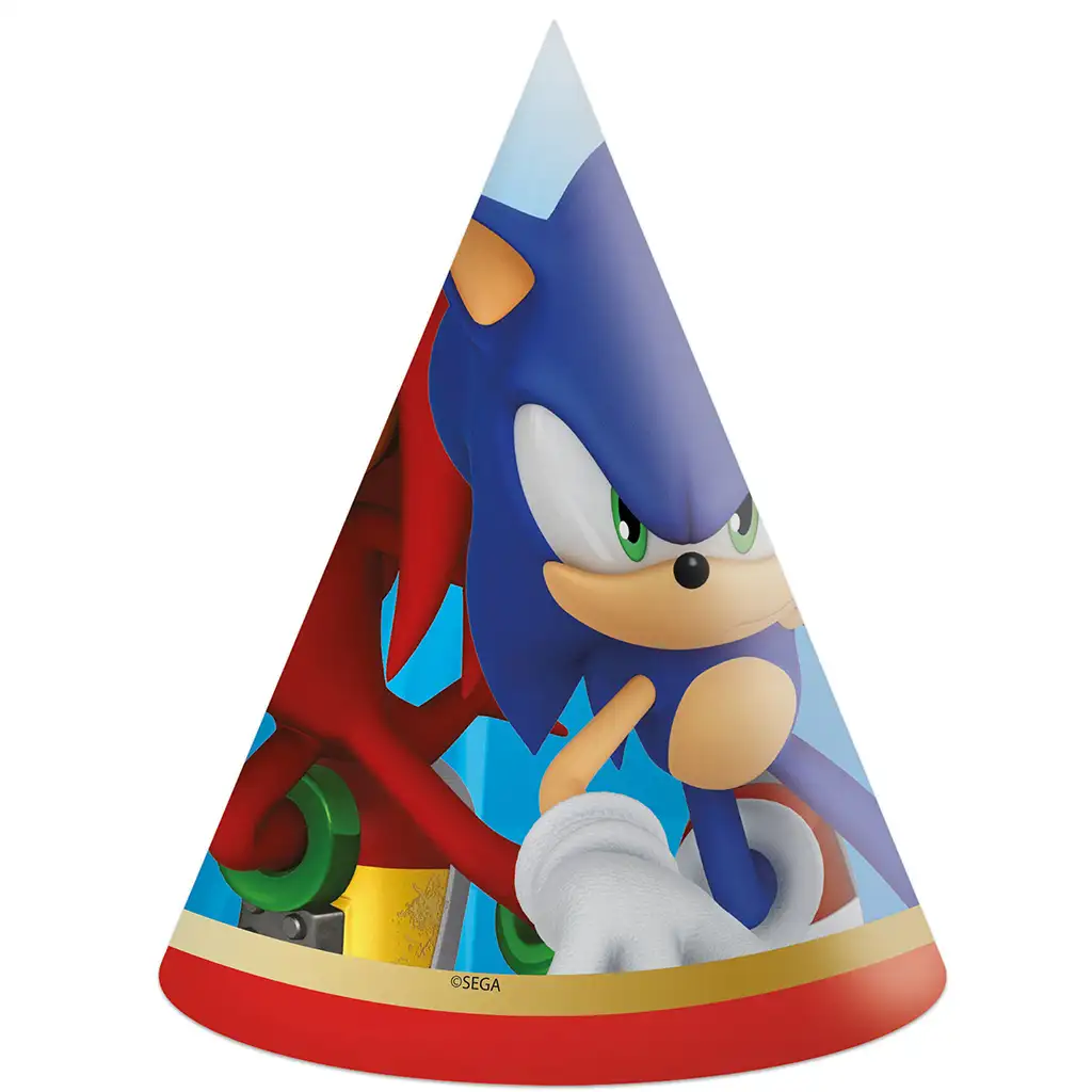 Sonic парти шапка 6бр комплект изображение 1