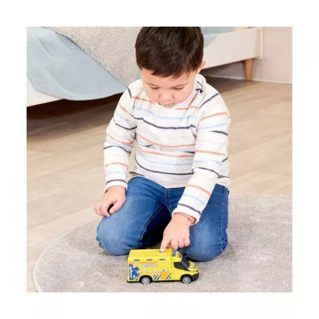 SOS Iveco линейка със звук и светлина 18см - Dickie Toys изображение 4
