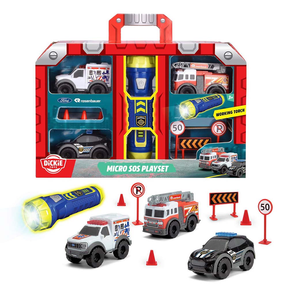 SOS Микро игрален комплект с фенерче - Dickie Toys изображение 2