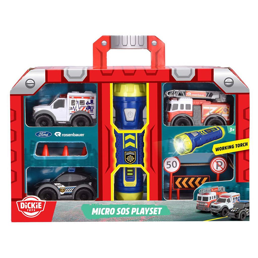 SOS Микро игрален комплект с фенерче - Dickie Toys изображение 1