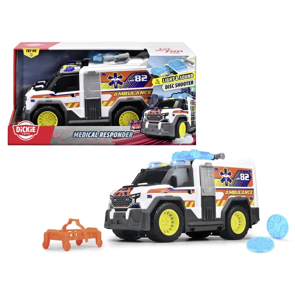 Спасителен автомобил с светлина и звук 30см - Dickie Toys изображение 1