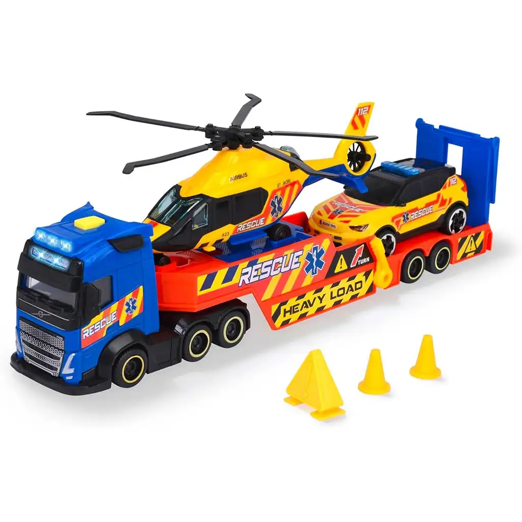 Спасителен камион с хеликоптер и кола - Dickie Toys изображение 3