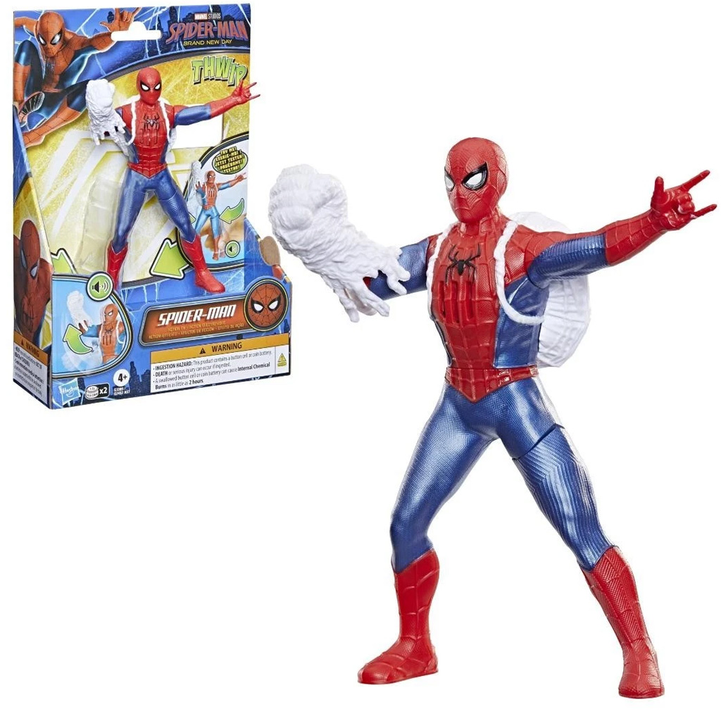 Спайдърмен Напълно нов ден: Спайдърмен фигурка с звук 15см - Hasbro изображение 2
